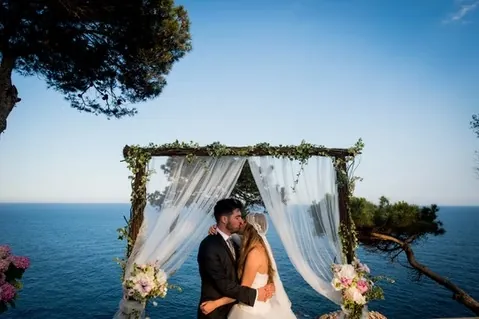 Ceremonia frente al mar